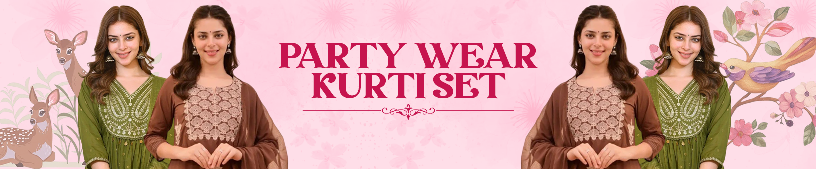 Party Wear Kurti Pant Set