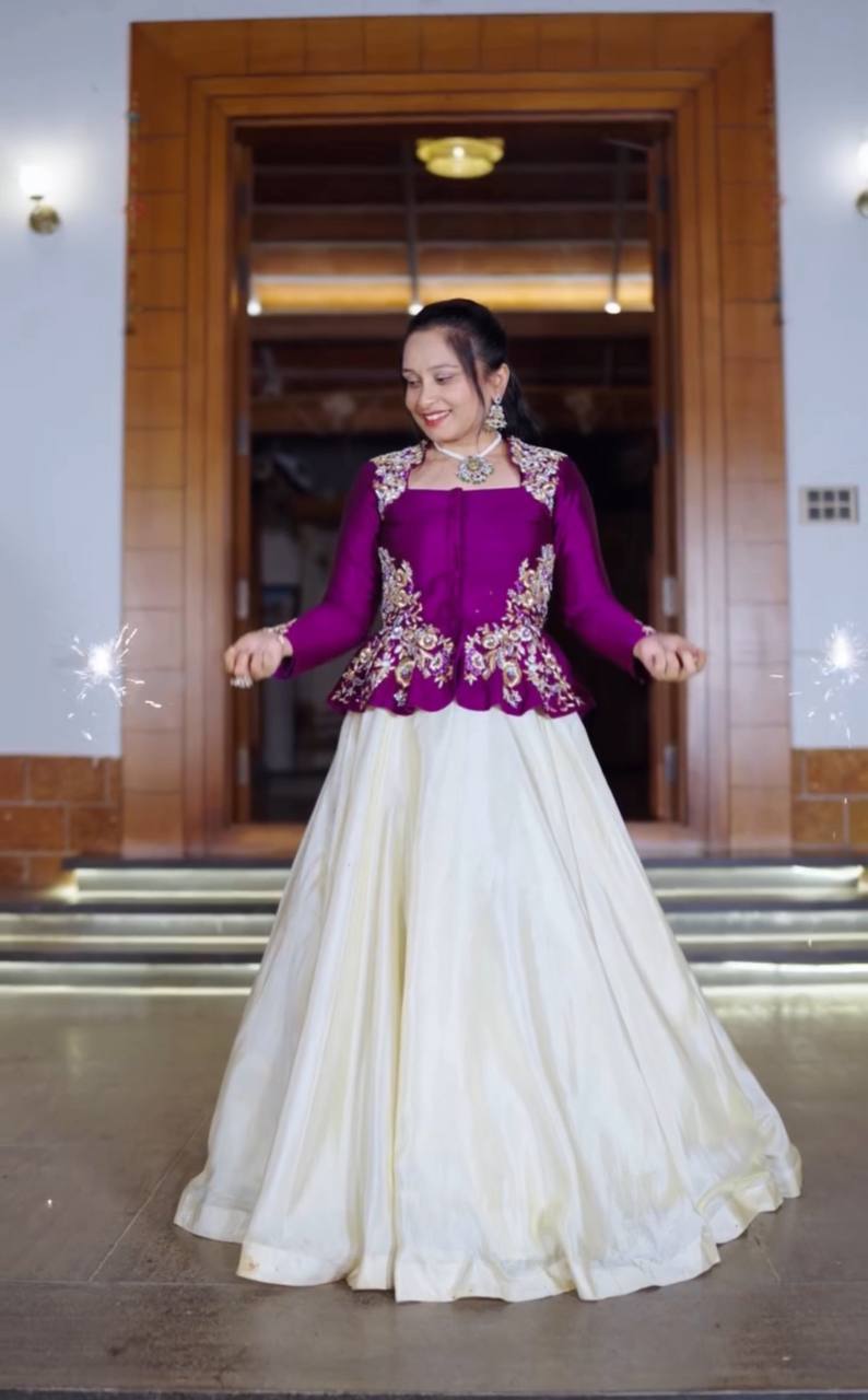 Festival Special Indo Western Lehenga Choli with Designer Shrug - Fully Stitched
