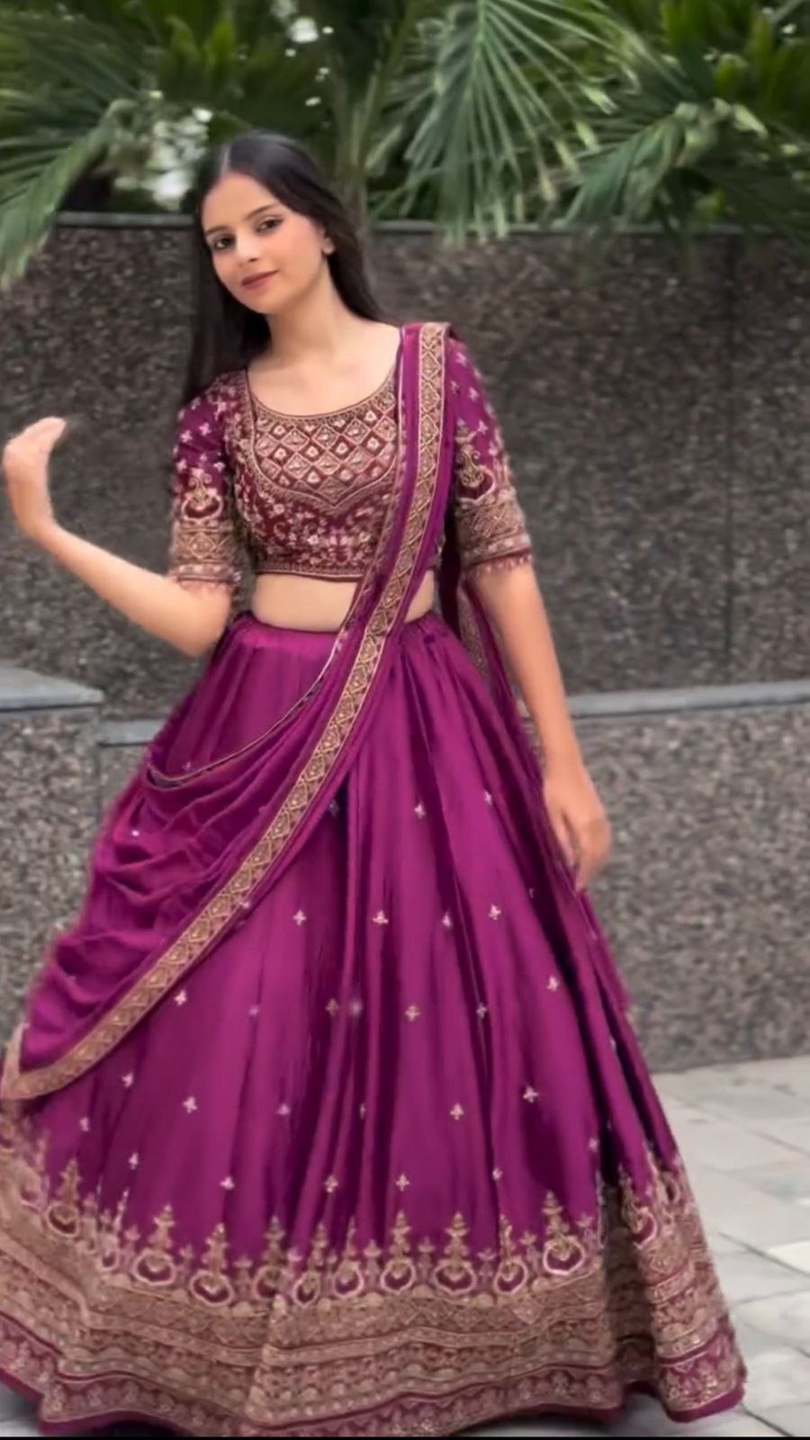 New Festival Chinon Lehenga Choli with Heavy Embroidery Sequence Work - Fully Stitched