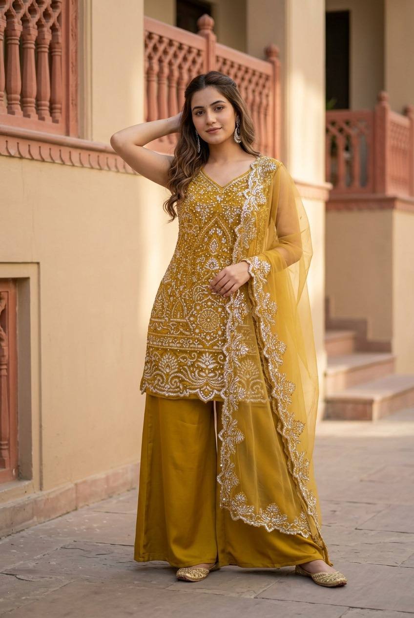 PARTY WEAR DESIGNER 3 PIS SUIT