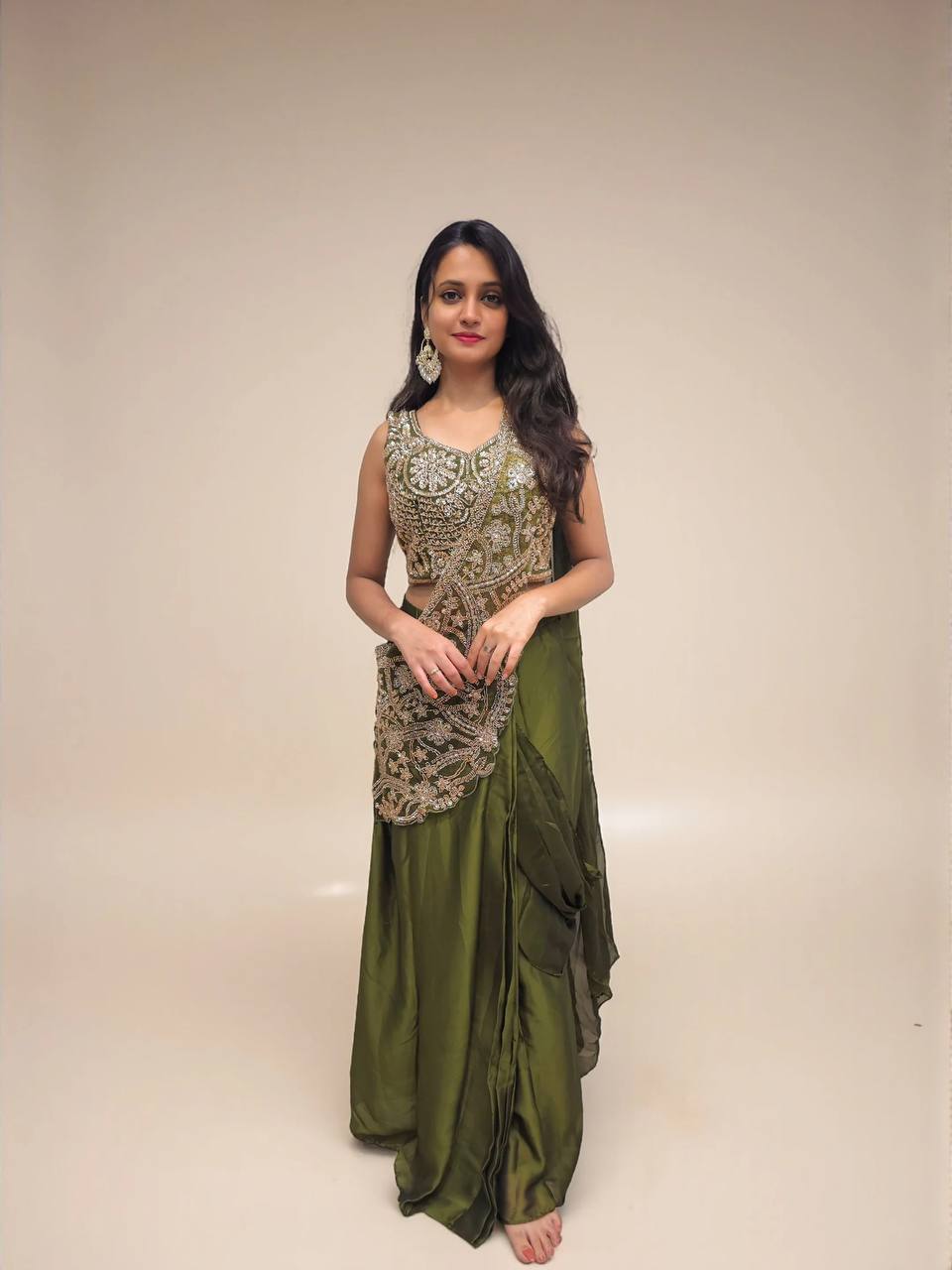 Superhit Trending Rangoli Silk Lehenga Saree with Fully Embroidered Stylish Blouse - Fully Stitched