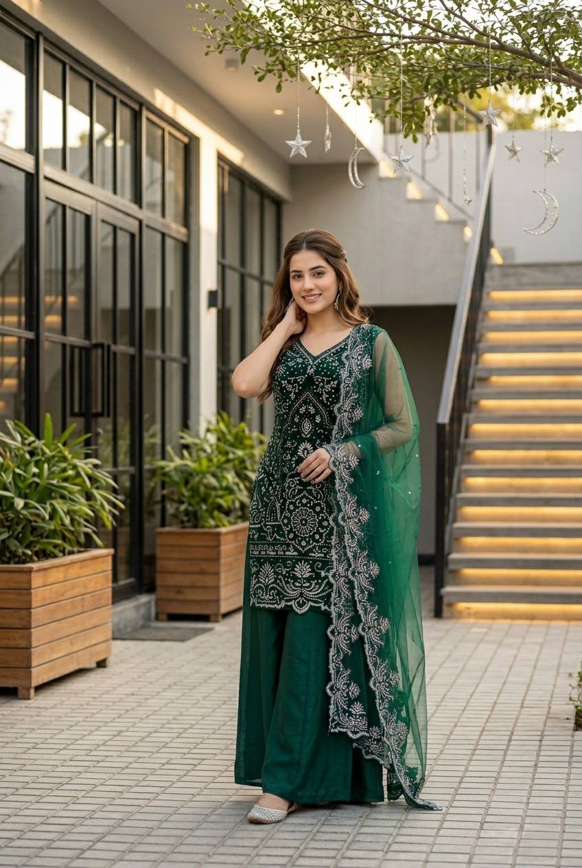 PARTY WEAR DESIGNER 3 PIS SUIT