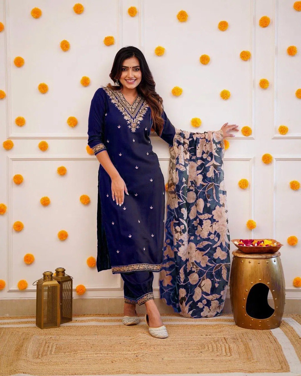 Stylish Viscose Rayon Embroidered Kurta Pant Set with Chinon Dupatta for Party Wear - Fully Stitched