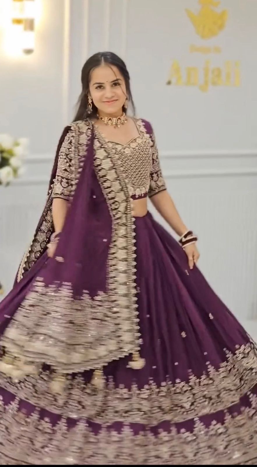 Launching New Festival Chinon Lehenga Choli with Fancy Latakan Dupatta - Fully Stitched