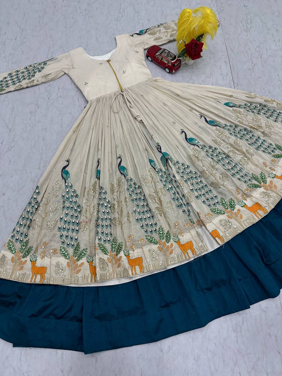 Festival Special Crop Top Lehenga Set with Embroidered Shrug - Fully Stitched