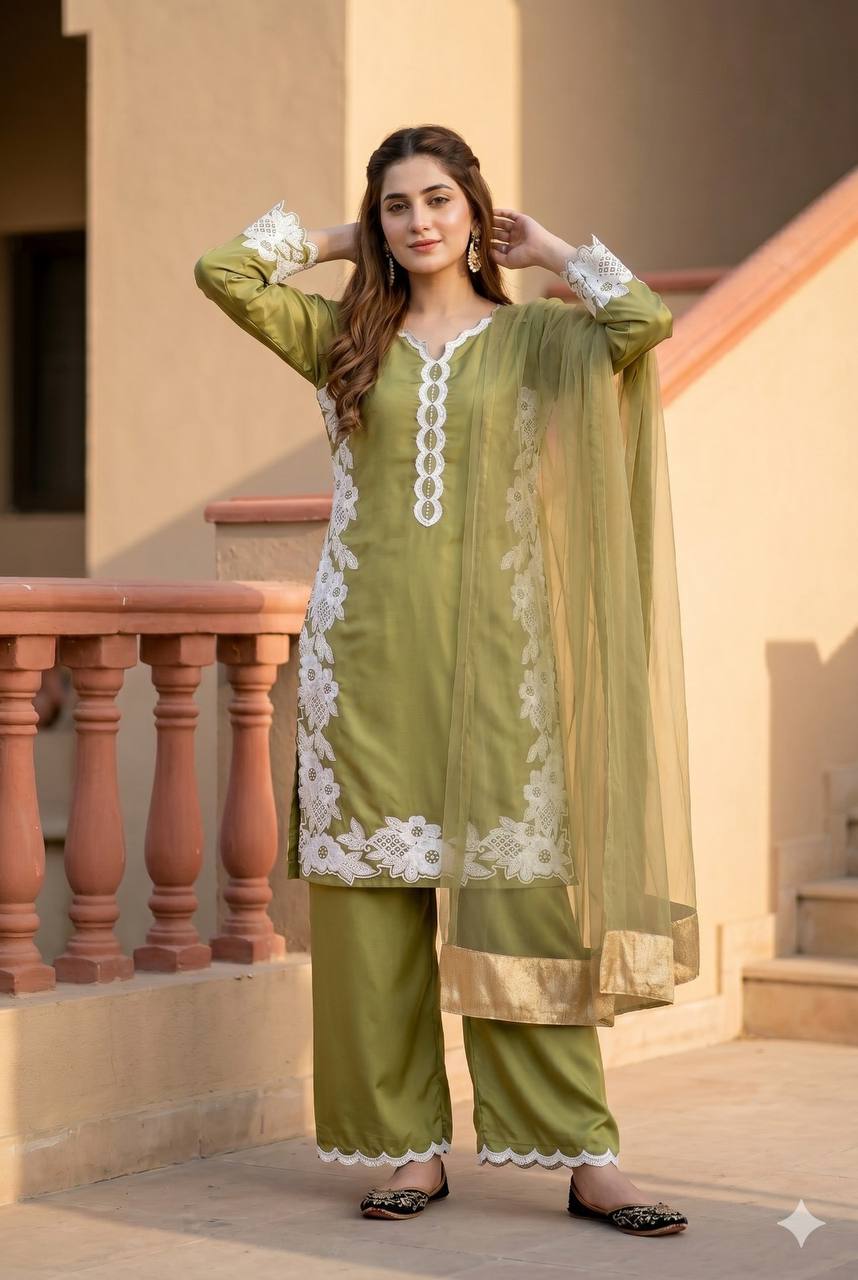 DESIGNER HEAVY TOP PLAZZO SUIT SET