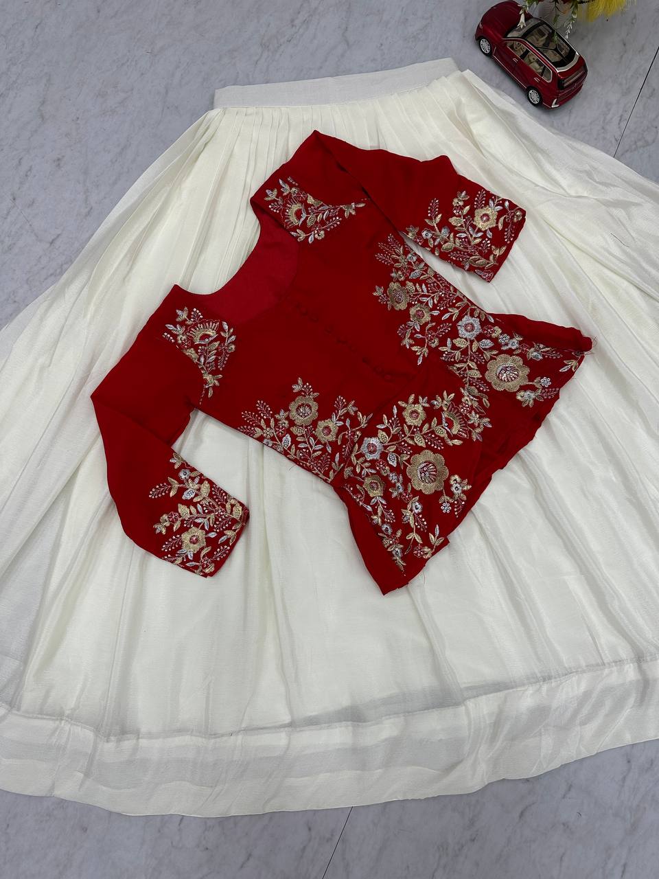 Festival Special Indo Western Lehenga Choli with Designer Shrug - Fully Stitched