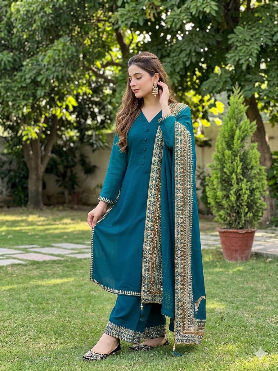 New Designer Eid Special 3-Piece Suit Set