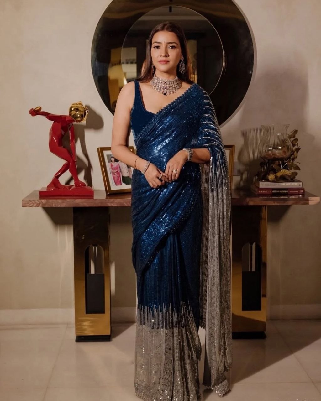 Bollywood Blockbuster Special Edition Georgette Sequins Embroidered Saree