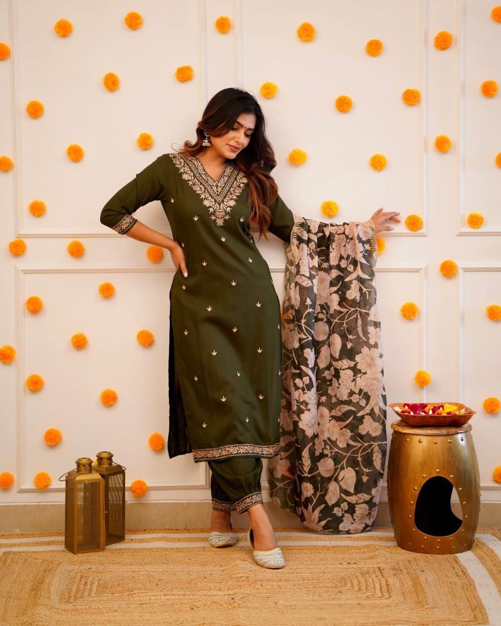 Stylish Viscose Rayon Embroidered Kurta Pant Set with Chinon Dupatta for Party Wear - Fully Stitched