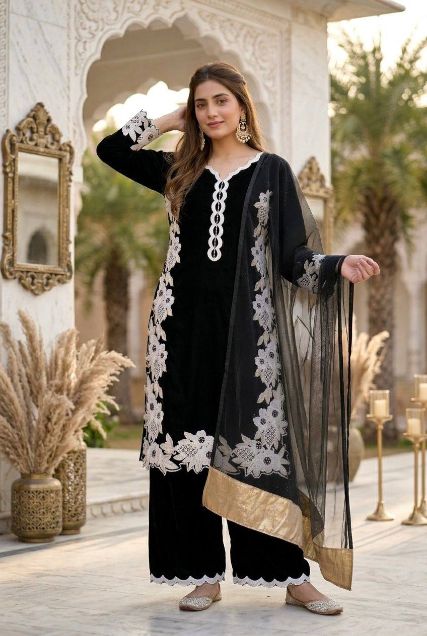 DESIGNER HEAVY TOP PLAZZO SUIT SET