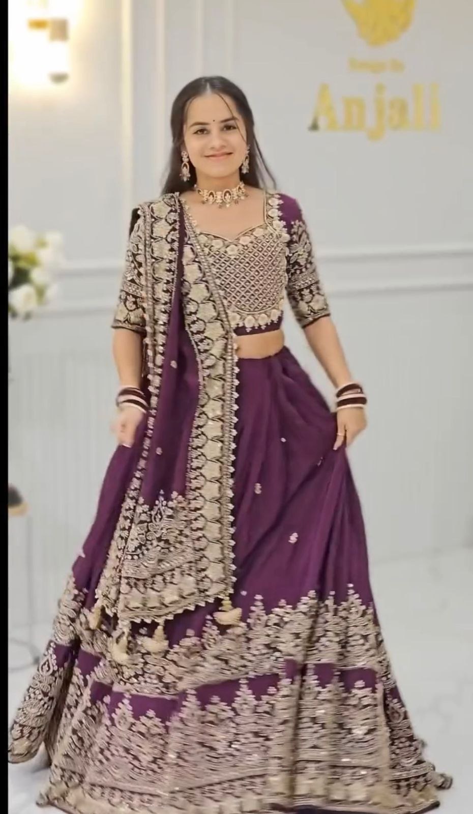 Launching New Festival Chinon Lehenga Choli with Fancy Latakan Dupatta - Fully Stitched