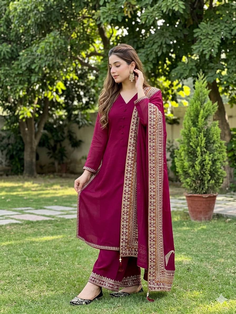 New Designer Eid Special 3-Piece Suit Set