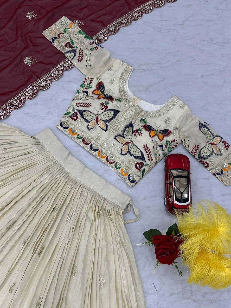 Wedding wear Lehenga Choli With Cancan - Fully Stitched