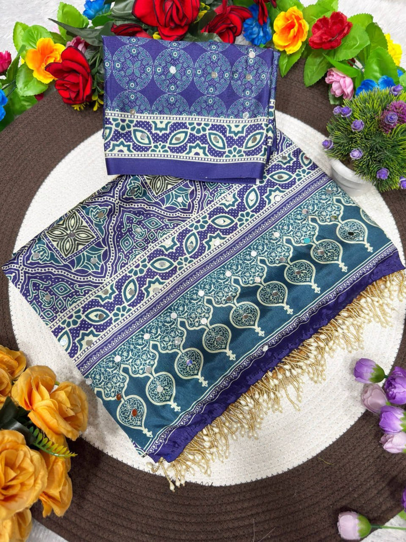 Most Demanding Bandhani-Style Digital Printed Saree | Soft Chinon Silk with Moti Lace & Beautiful Pallu | Designer Festive Wear  HE-BUY-(Z)-0184