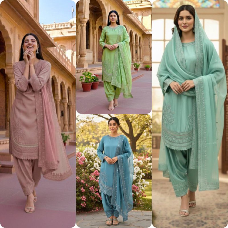 Designer Pure Natural Crepe Top with Farshi Palazzo & Organza Dupatta Set for Women | Embroidered Sequence Work | Premium Party Wear Collection (L)-1143