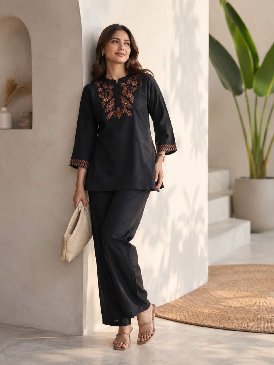 Designer Roman Silk Co-Ord Set for Women | 🌸 Festival Special Collection | 👗 Premium Party Wear | Elegant Ethnic Co-Ord Set (L)D-129