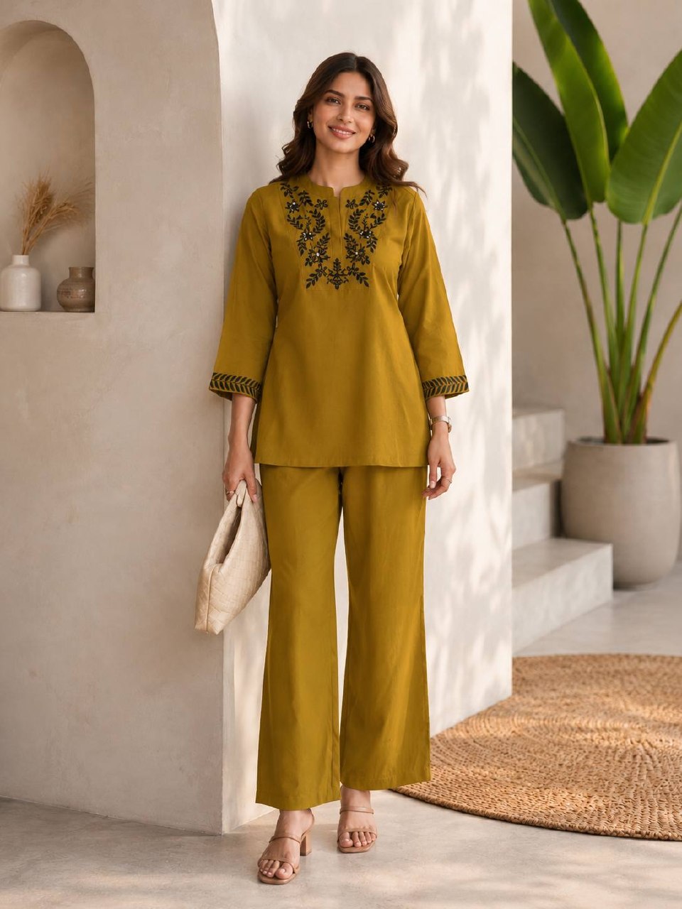 Designer Roman Silk Co-Ord Set for Women | 🌸 Festival Special Collection | 👗 Premium Party Wear | Elegant Ethnic Co-Ord Set (L)D-129