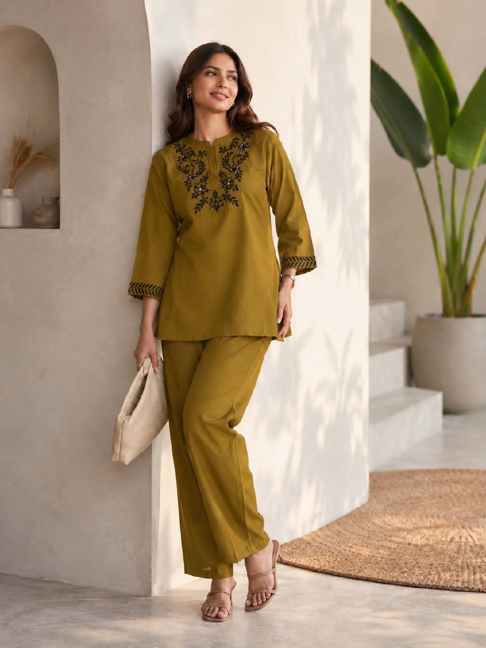 Designer Roman Silk Co-Ord Set for Women | 🌸 Festival Special Collection | 👗 Premium Party Wear | Elegant Ethnic Co-Ord Set (L)D-129