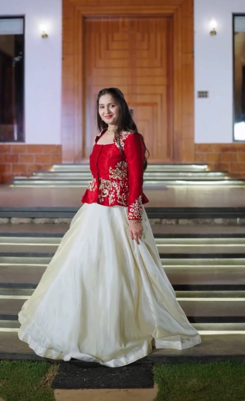 Festival Special Indo Western Lehenga Choli with Designer Shrug - Fully Stitched
