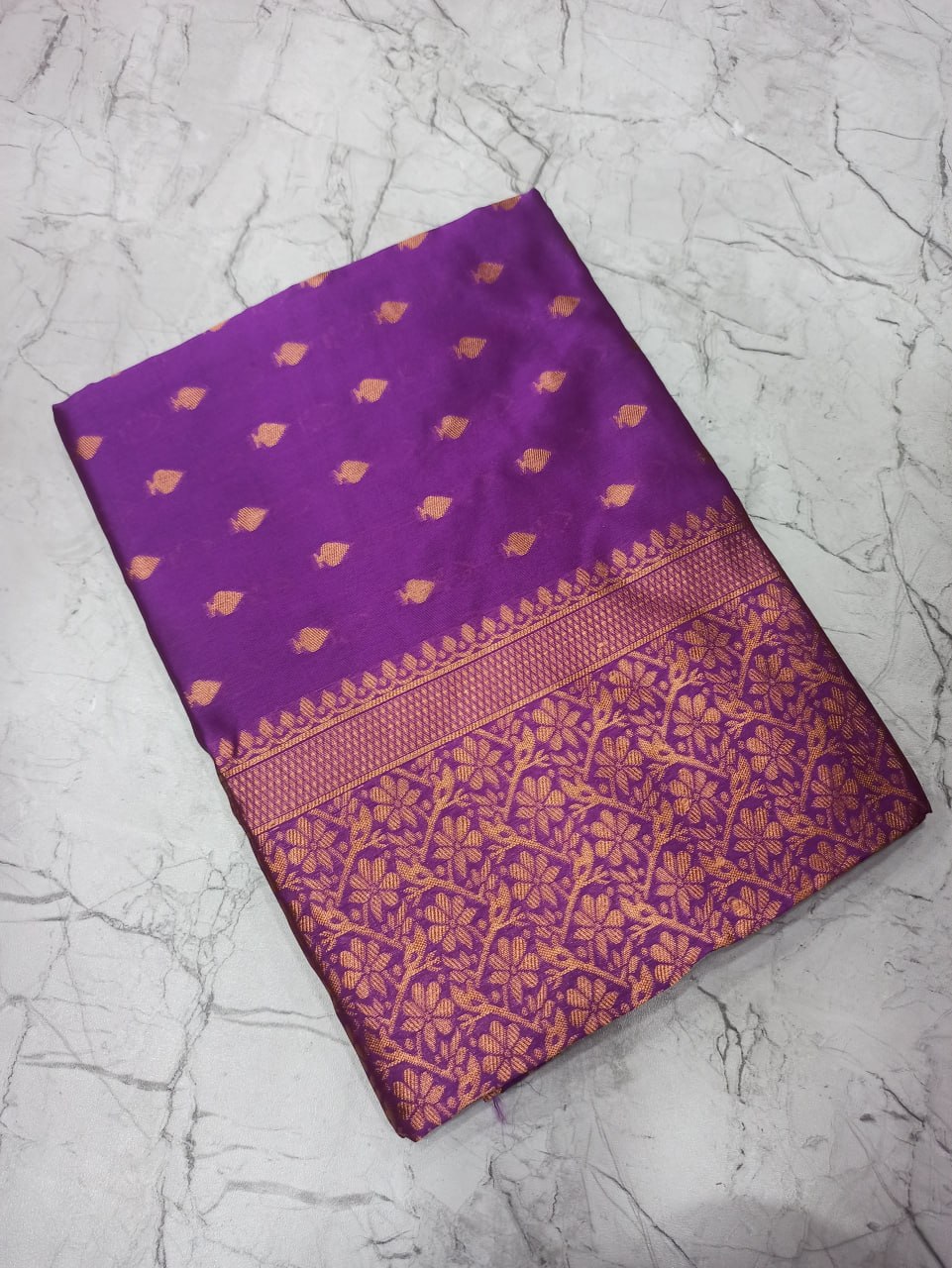 Premium Soft Lichi Silk Saree with Rich Pallu & All-Over Jacquard Work | Exclusive Jacquard Border Blouse | 3 Colours  HE-BUY-(Y)-3010