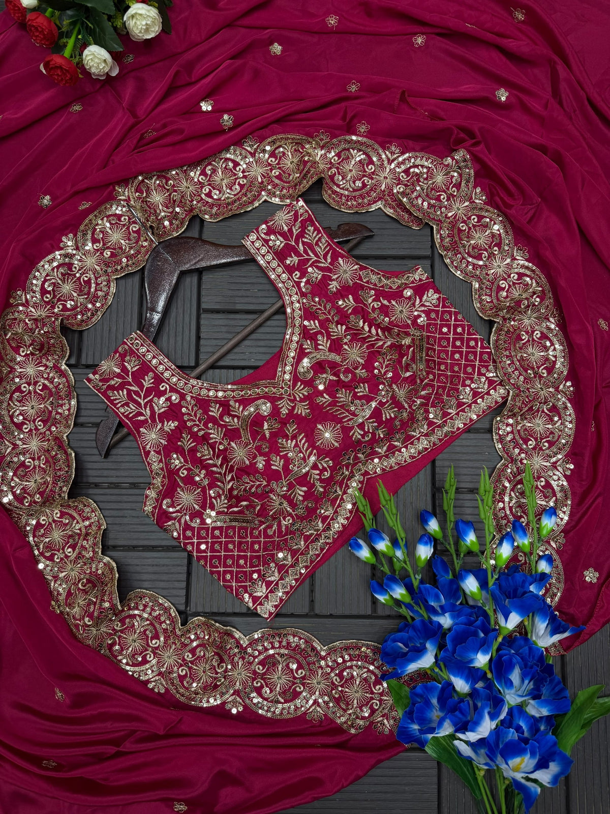 New Trending Party Wear Shrug with Sarara & Blouse | Natural Crepe | Embroidered Designer Set | Premium Festive WearNew Trending Party Wear Shrug with Sarara & Blouse | Natural Crepe | Embroidered Designer Set | Premium Festive Wear HE-BUY-(M)-277