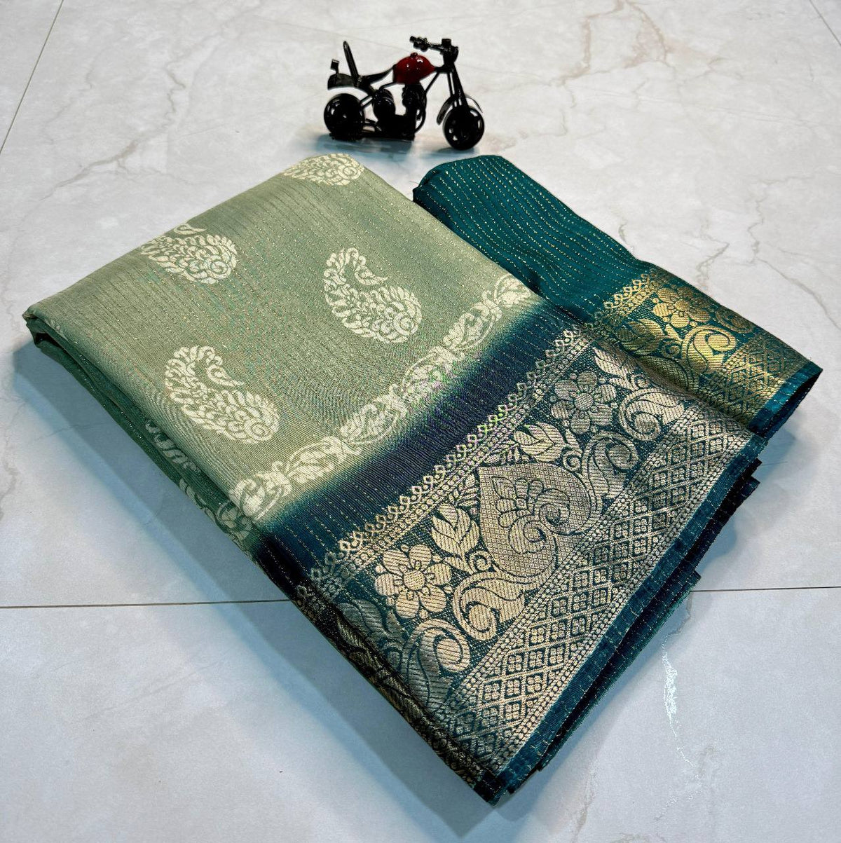 New Super Soft Dola Saree with Premium Pallu & Jacquard Border | Running Blouse  HE-BUY-(X)-153