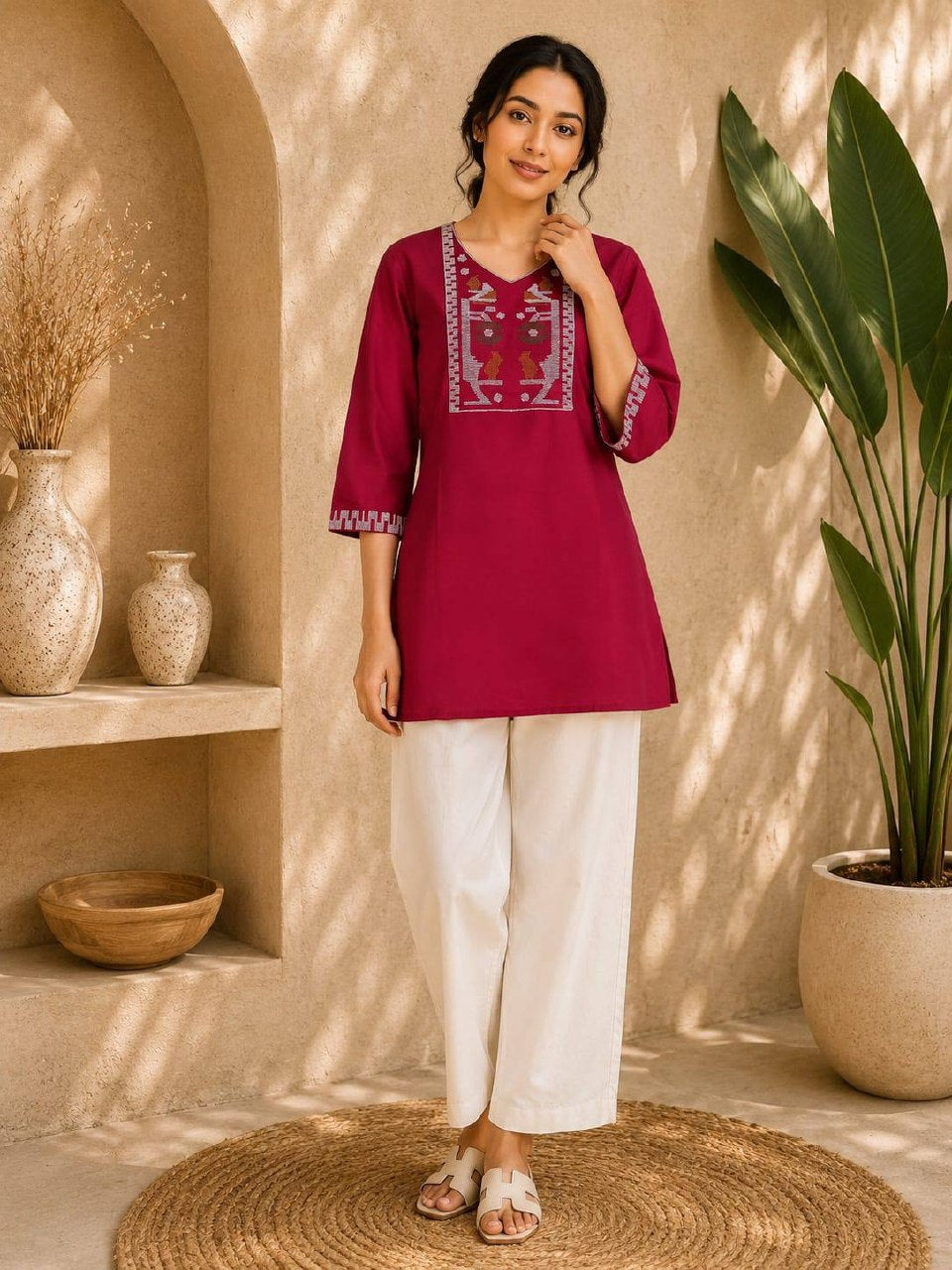 Premium Cotton Kurti Set for Women | ✨ Elegant Co-Ord Set Collection | 👗 Soft & Breathable Cotton | Office, Daily & Casual Wear (L)C-02
