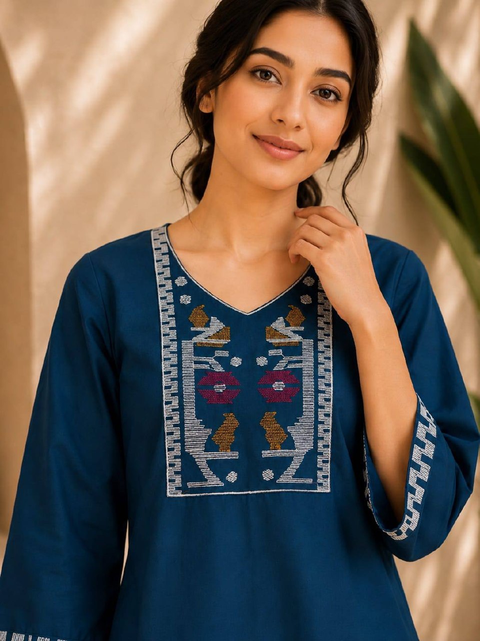 Premium Cotton Kurti Set for Women | ✨ Elegant Co-Ord Set Collection | 👗 Soft & Breathable Cotton | Office, Daily & Casual Wear (L)C-02