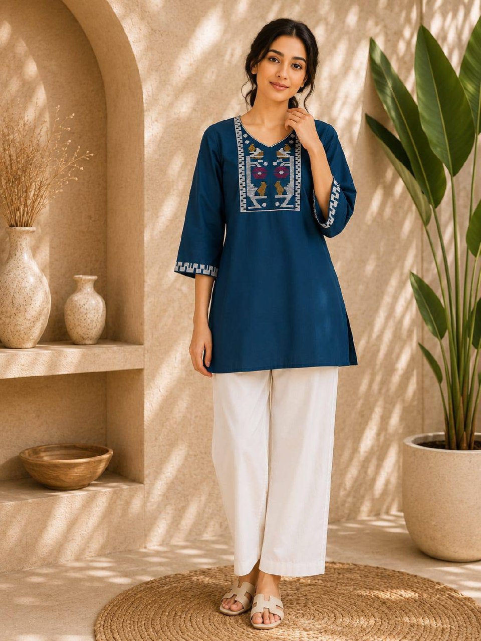 Premium Cotton Kurti Set for Women | ✨ Elegant Co-Ord Set Collection | 👗 Soft & Breathable Cotton | Office, Daily & Casual Wear (L)C-02