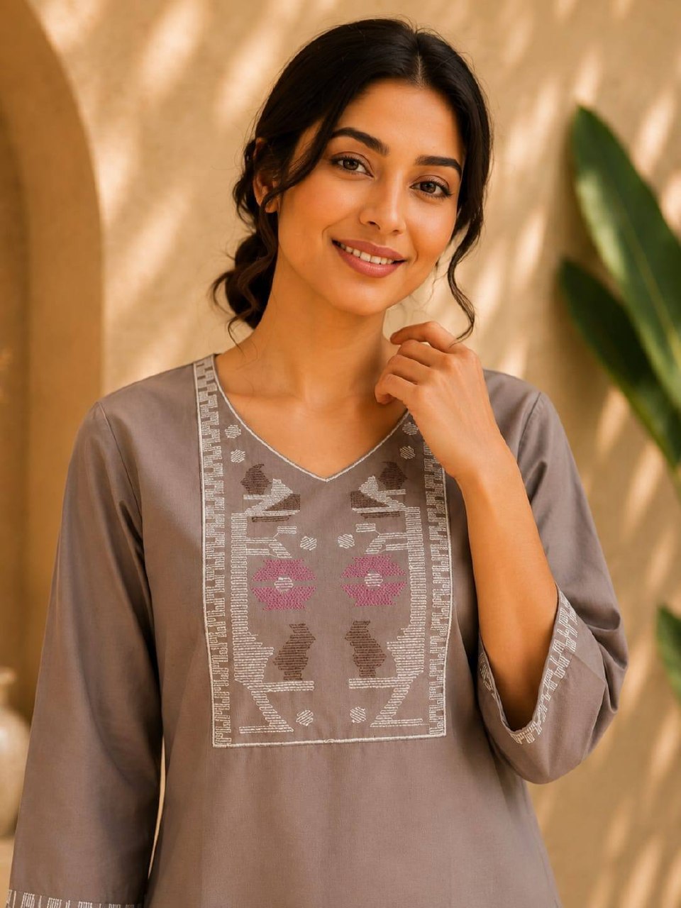 Premium Cotton Kurti Set for Women | ✨ Elegant Co-Ord Set Collection | 👗 Soft & Breathable Cotton | Office, Daily & Casual Wear (L)C-02
