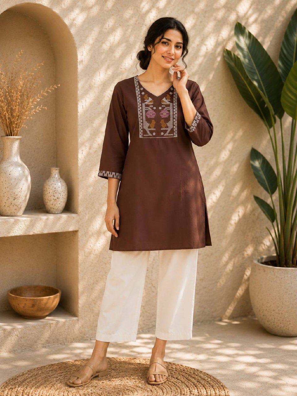 Premium Cotton Kurti Set for Women | ✨ Elegant Co-Ord Set Collection | 👗 Soft & Breathable Cotton | Office, Daily & Casual Wear (L)C-02