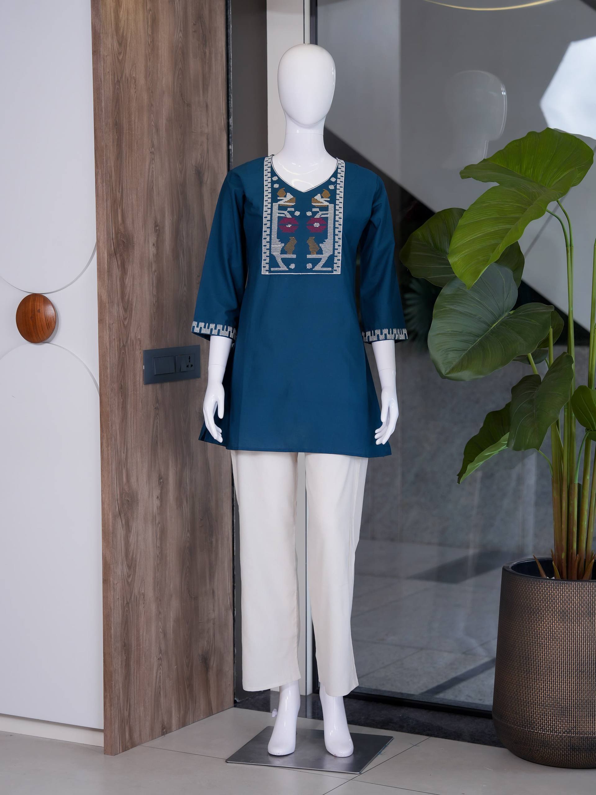 Premium Cotton Kurti Set for Women | ✨ Elegant Co-Ord Set Collection | 👗 Soft & Breathable Cotton | Office, Daily & Casual Wear (L)C-02