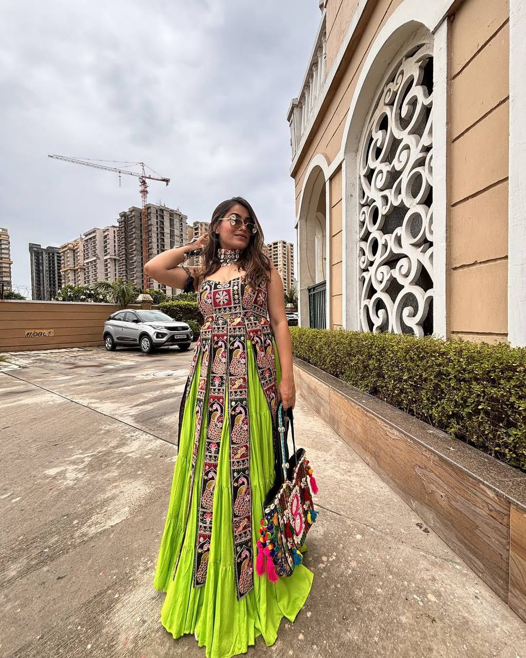 Navratri Special Designer Lehenga Choli Set with 4-Layer Ruffle Lehenga & Sequence Embroidered Blouse | Premium Festive & Garba Collection  HE-BUY-(N)-651