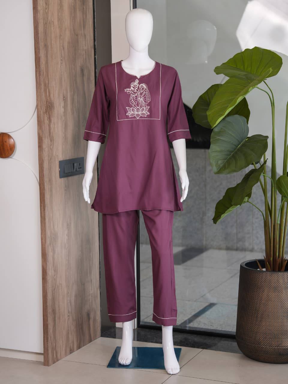 Premium Salab Cotton Kurti Set for Women Co-Ord set Collection | Classy Elegant Ethnic Wear | Soft & Comfortable | Daily & Office Wear (L)C-05