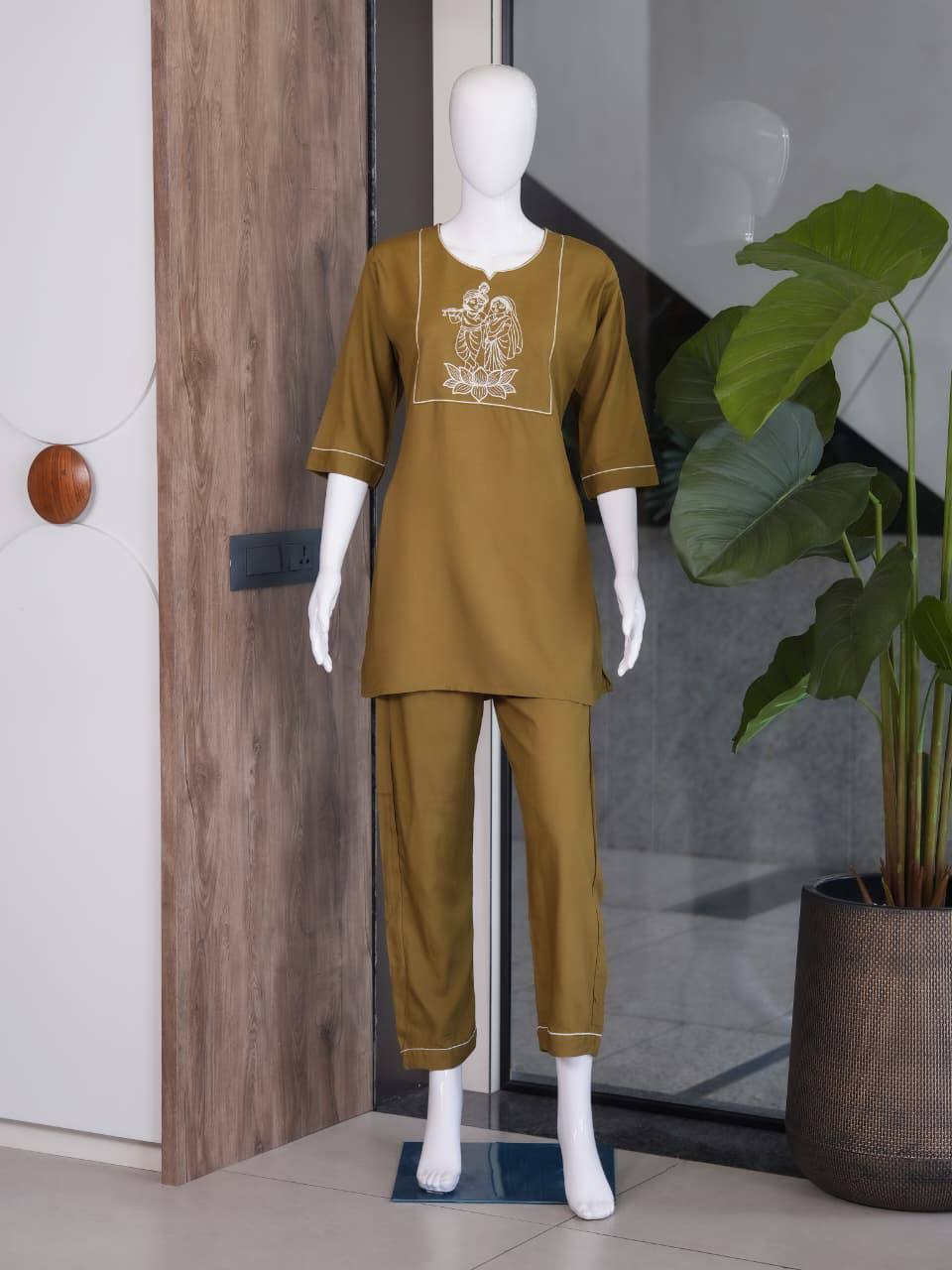 Premium Salab Cotton Kurti Set for Women Co-Ord set Collection | Classy Elegant Ethnic Wear | Soft & Comfortable | Daily & Office Wear (L)C-05