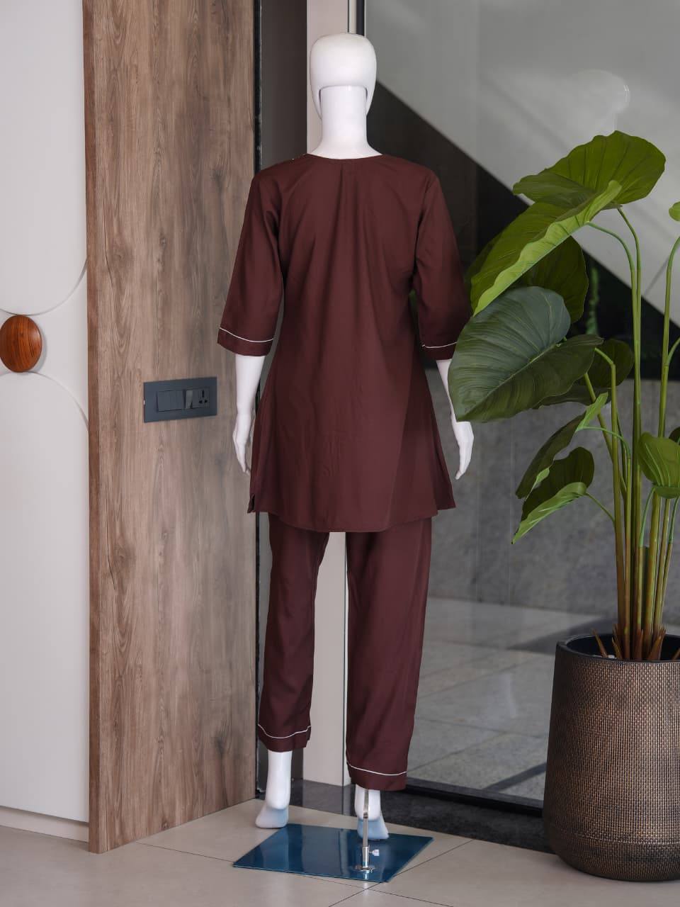 Premium Salab Cotton Kurti Set for Women Co-Ord set Collection | Classy Elegant Ethnic Wear | Soft & Comfortable | Daily & Office Wear (L)C-05