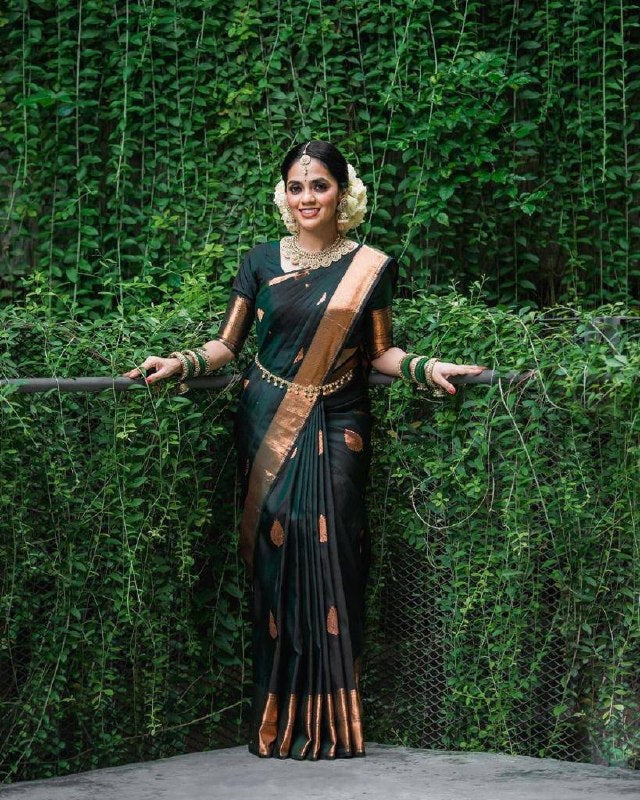 Premium Soft Lichi Silk Saree with Rich Pallu & All-Over Jacquard Work | Exclusive Jacquard Border Blouse | Traditional Wear HE-BUY-(Y)-3080
