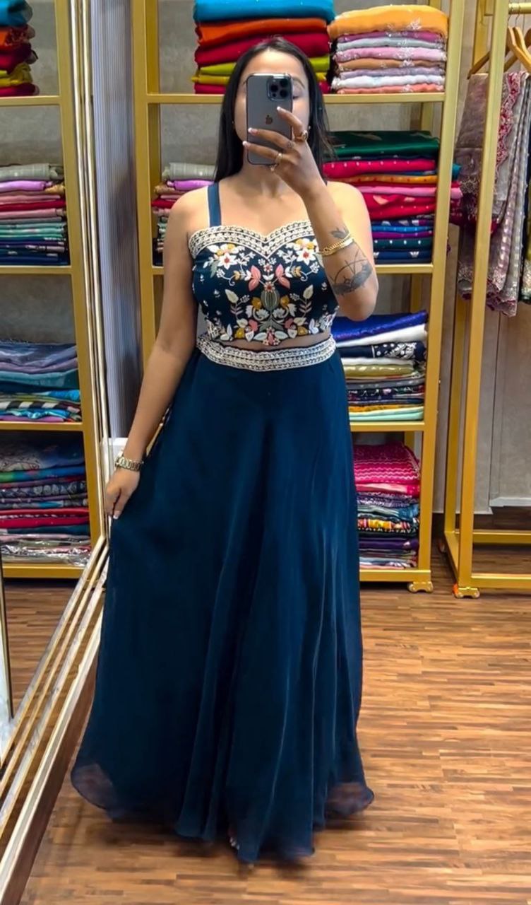 Premium Heavy Chinon Lehenga Set with Embroidered Jacket & Designer Blouse | Party Wear, Wedding & Festive Collection for Women HE-BUY-(M)-151