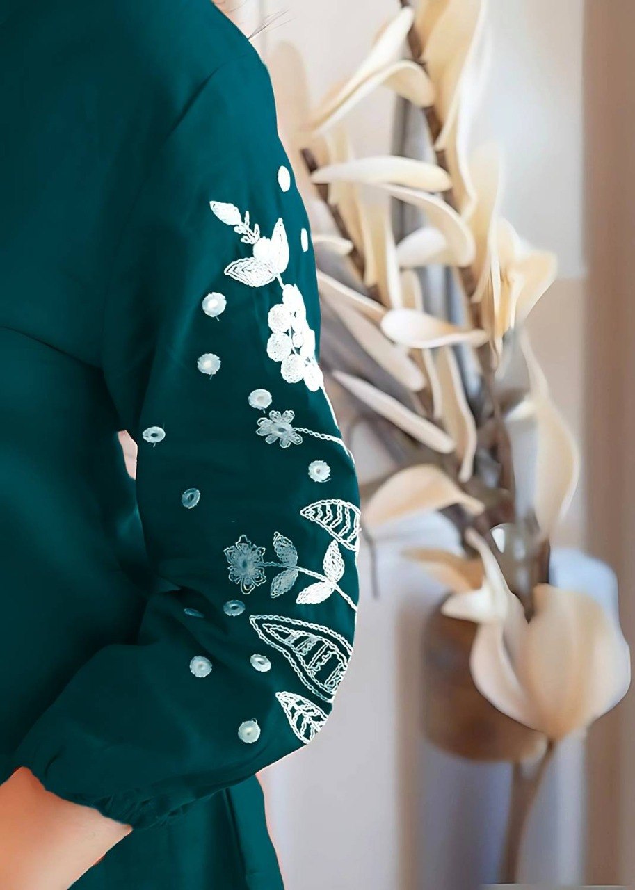 Modern Viscose Rayon Co-Ord Set for Women with Embroidery Work - Fully Stitched