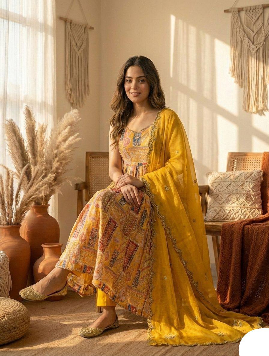 Designer Rangoli Crush Embroidered Kurti Set for Women | Premium Festival Wear | Kurti with Palazzo | Heavy Embroidery & Sequence Work | Party Wear Collection