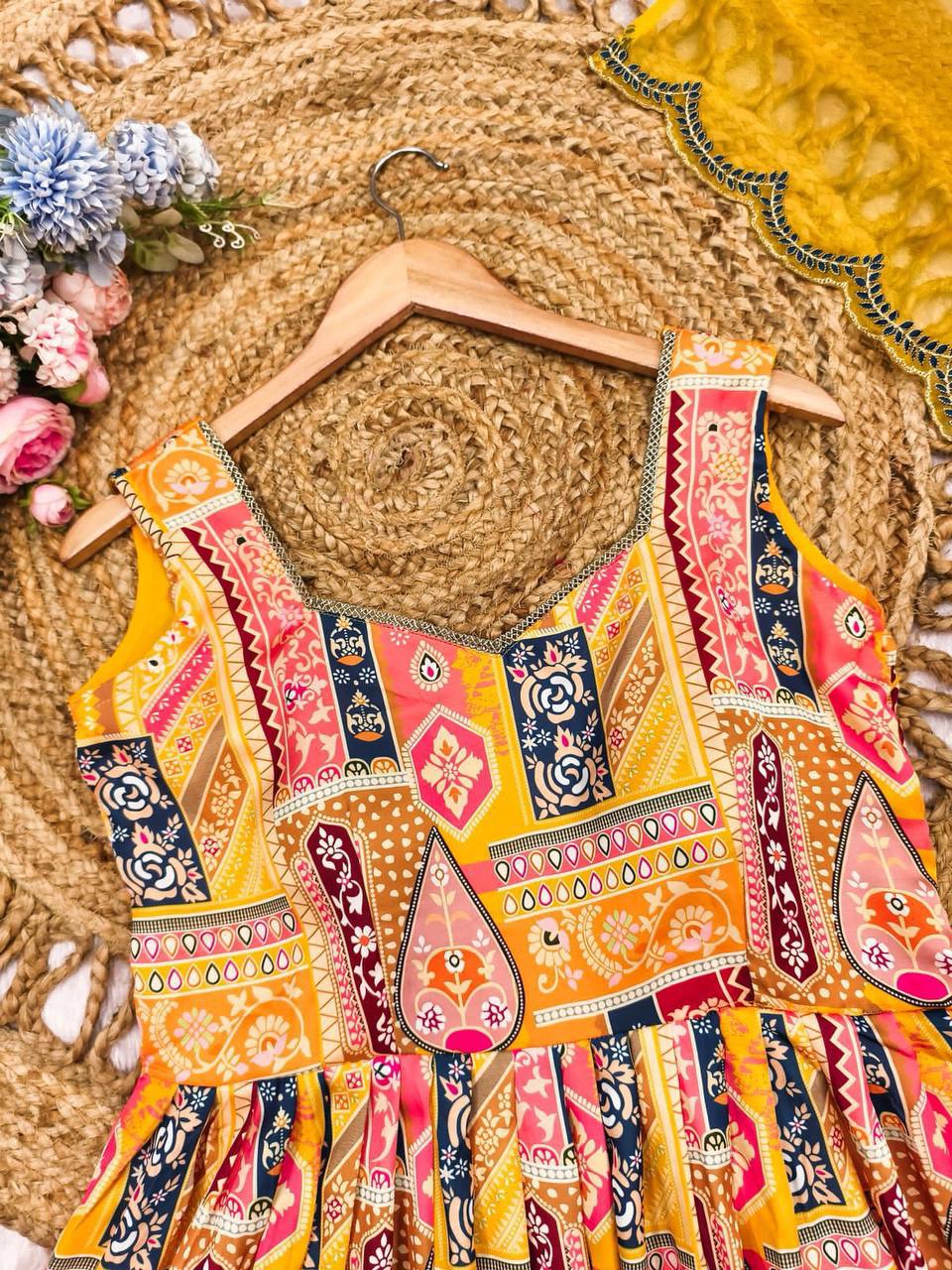 Designer Rangoli Crush Embroidered Kurti Set for Women | Premium Festival Wear | Kurti with Palazzo | Heavy Embroidery & Sequence Work | Party Wear Collection