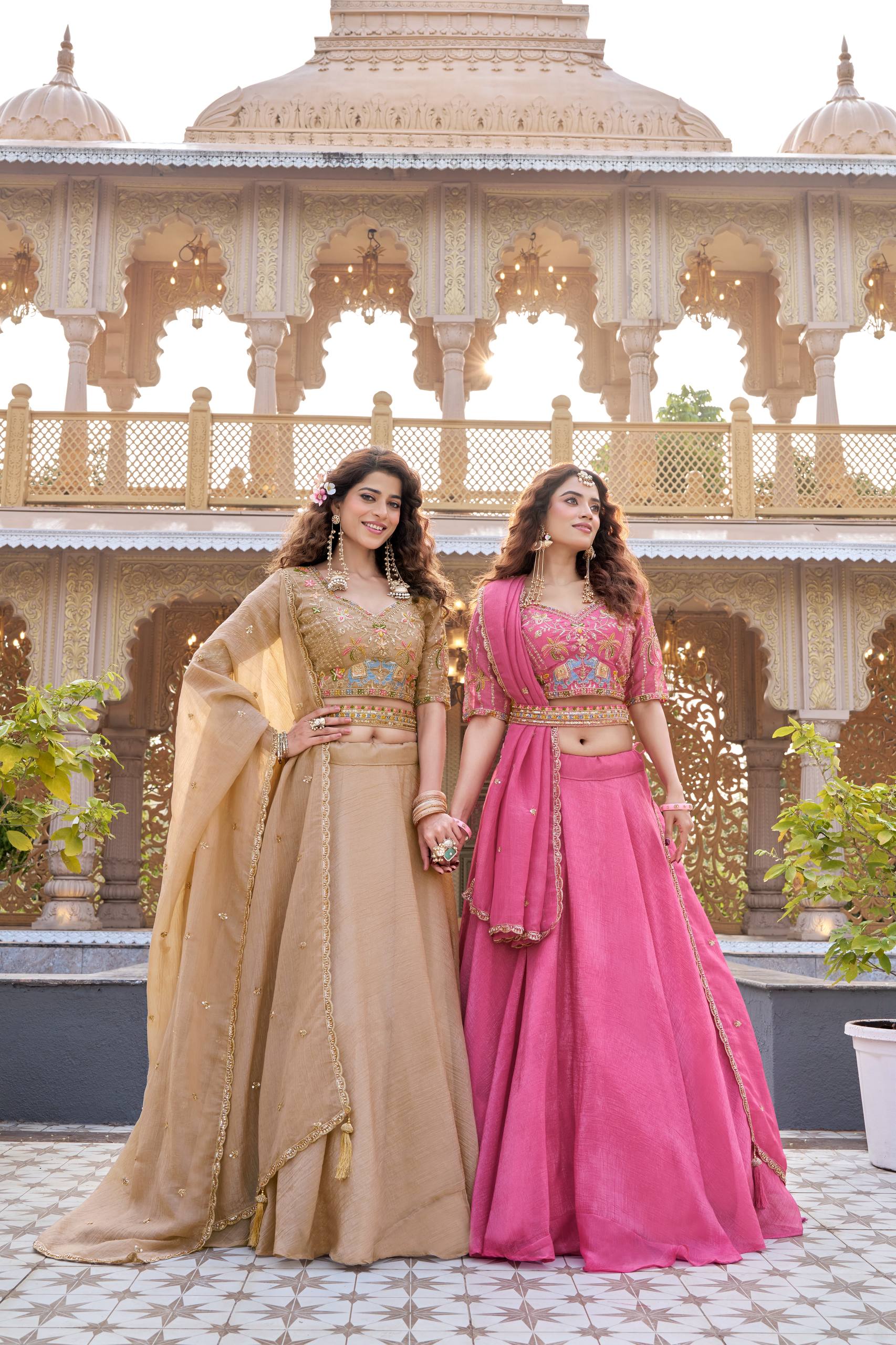 Premium Pure Crunchy Wedding Lehenga Choli for Women | 9-Meter Grand Flare | Heavy Moti, Sequence & Thread Embroidery | Designer Bridal & Festive Wear Collection (A)160