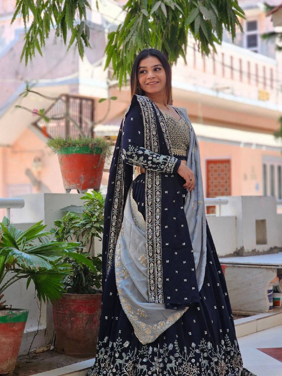 Wedding Special Fox Georgette Lehenga Choli with Embroidered Dupatta - Fully Stitched