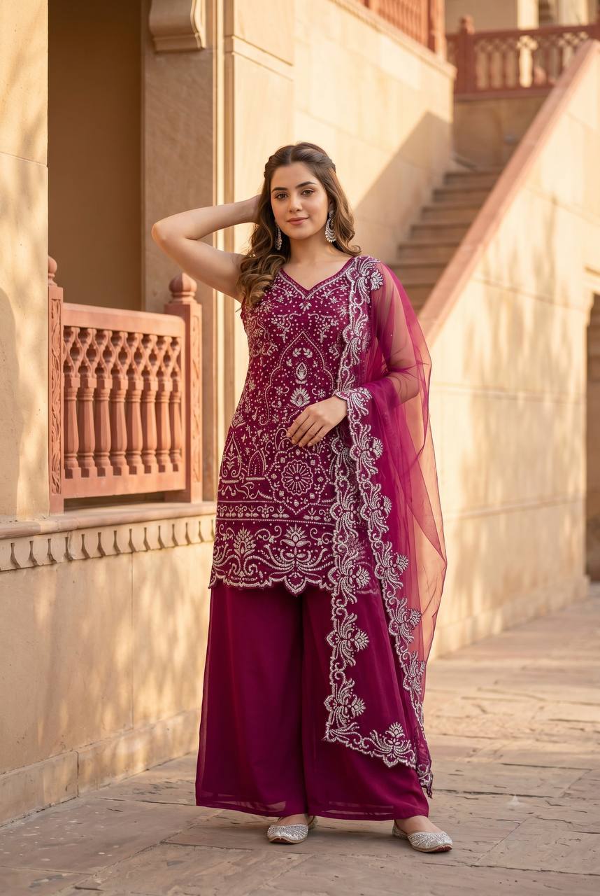 PARTY WEAR DESIGNER 3 PIS SUIT