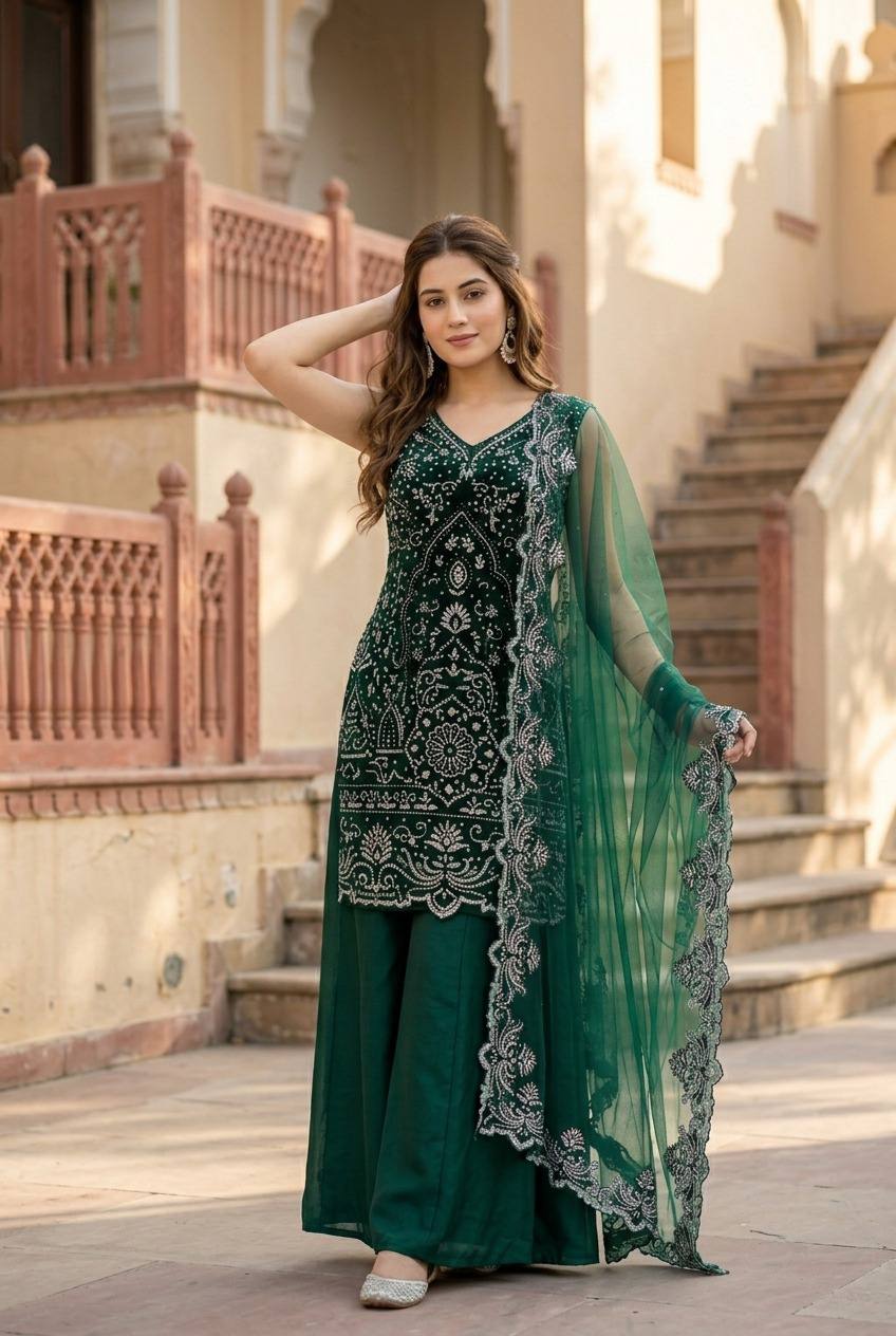 PARTY WEAR DESIGNER 3 PIS SUIT
