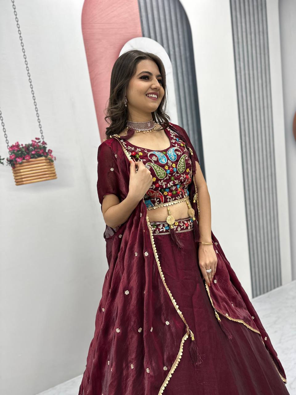 Trending Fendy Lehenga Choli Set with Shrug Style Dupatta for Every Occasion - Fully Stitched