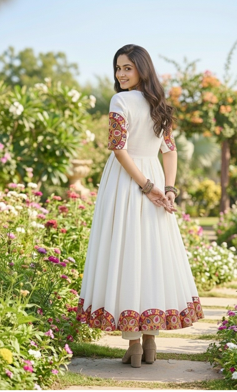 Designer Embroidered Kurti With Pant Perfect For Garba Night