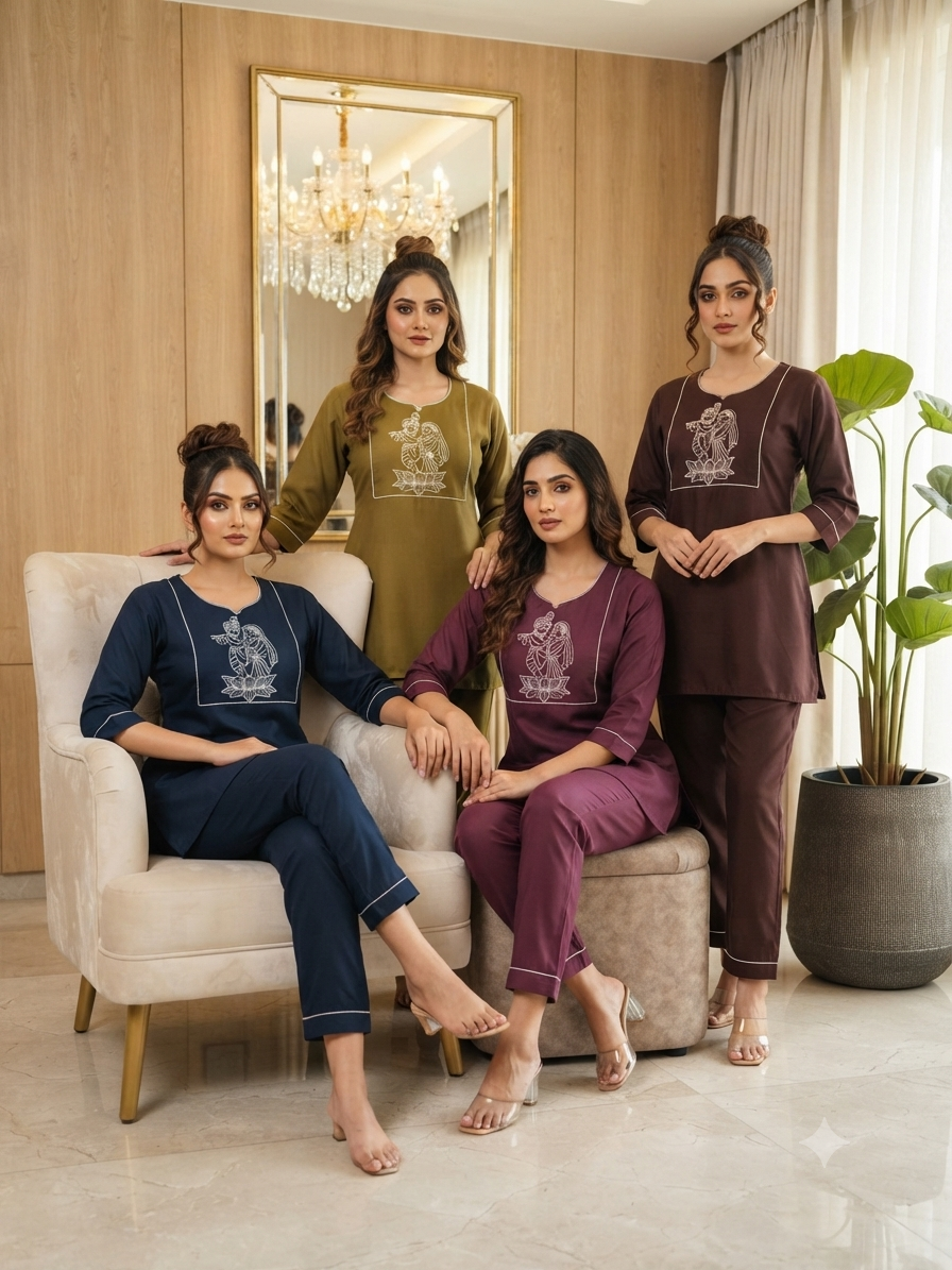 Premium Salab Cotton Kurti Set for Women Co-Ord set Collection | Classy Elegant Ethnic Wear | Soft & Comfortable | Daily & Office Wear (L)C-05