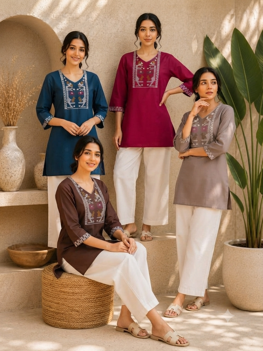 Premium Cotton Kurti Set for Women | ✨ Elegant Co-Ord Set Collection | 👗 Soft & Breathable Cotton | Office, Daily & Casual Wear (L)C-02